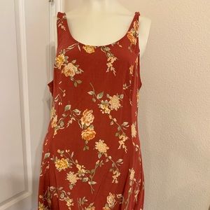 Red Floral Mini Dress